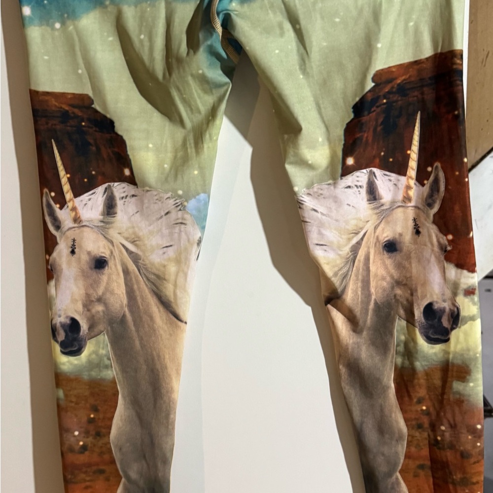 Teeki Blue and Gold Leggings